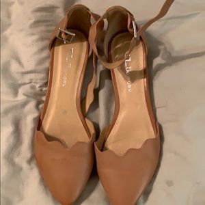 Nude ankle strap Wedges